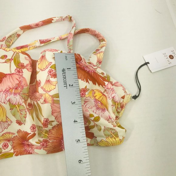 Shade And Shore Women's Sz 34B Underwire Halter Bikini Swim Top Floral Print New - Picture 9 of 11